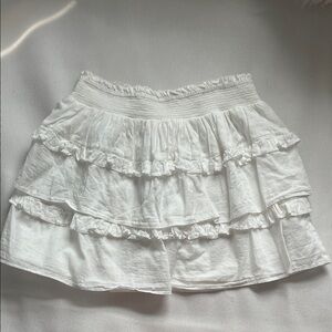 LoveShackFancy kids white ruffle skirt
